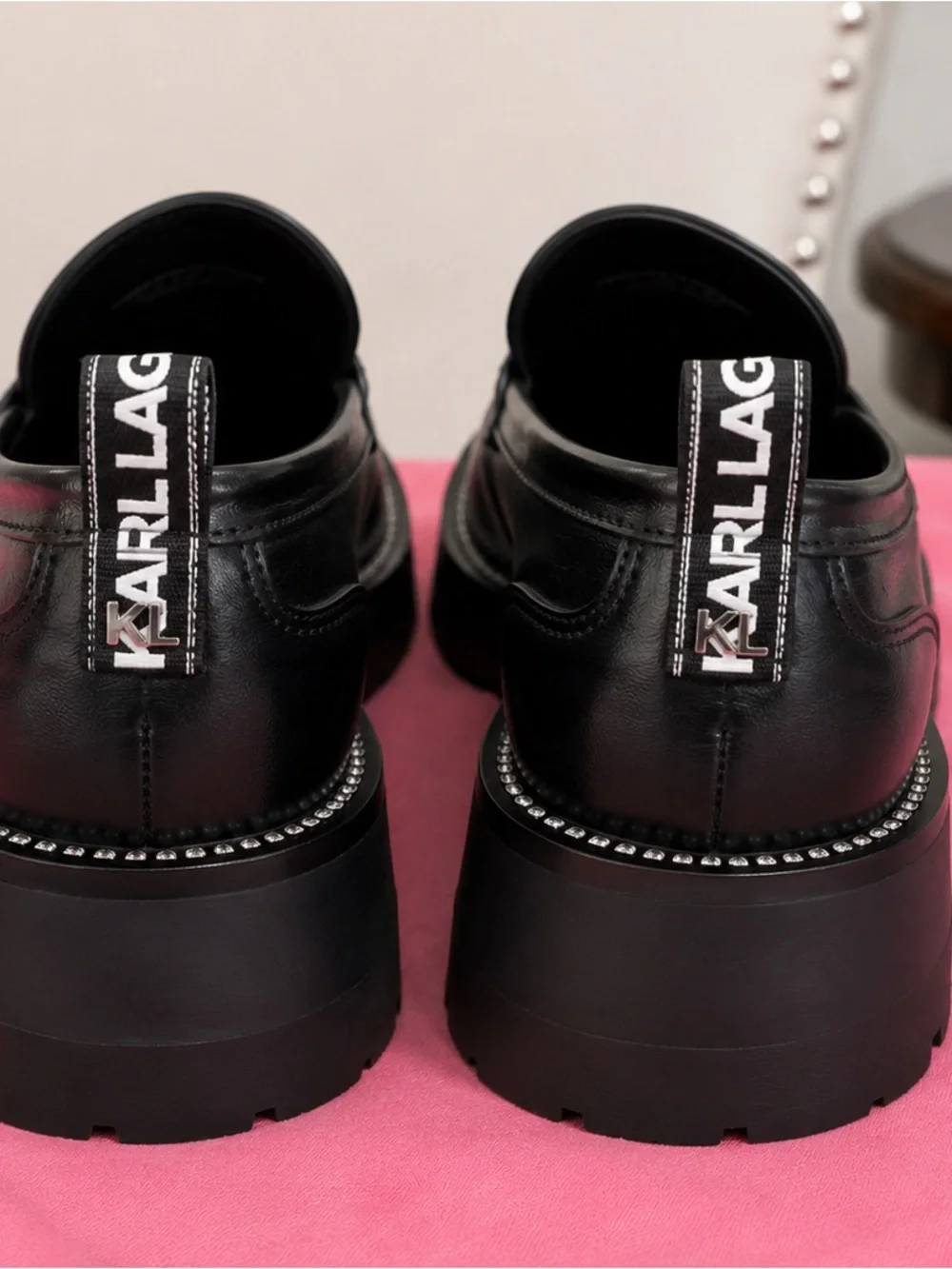 🖤 KARL LAGERFELD Paris Maysun/E22 Black Leather Loafers — 8.5M